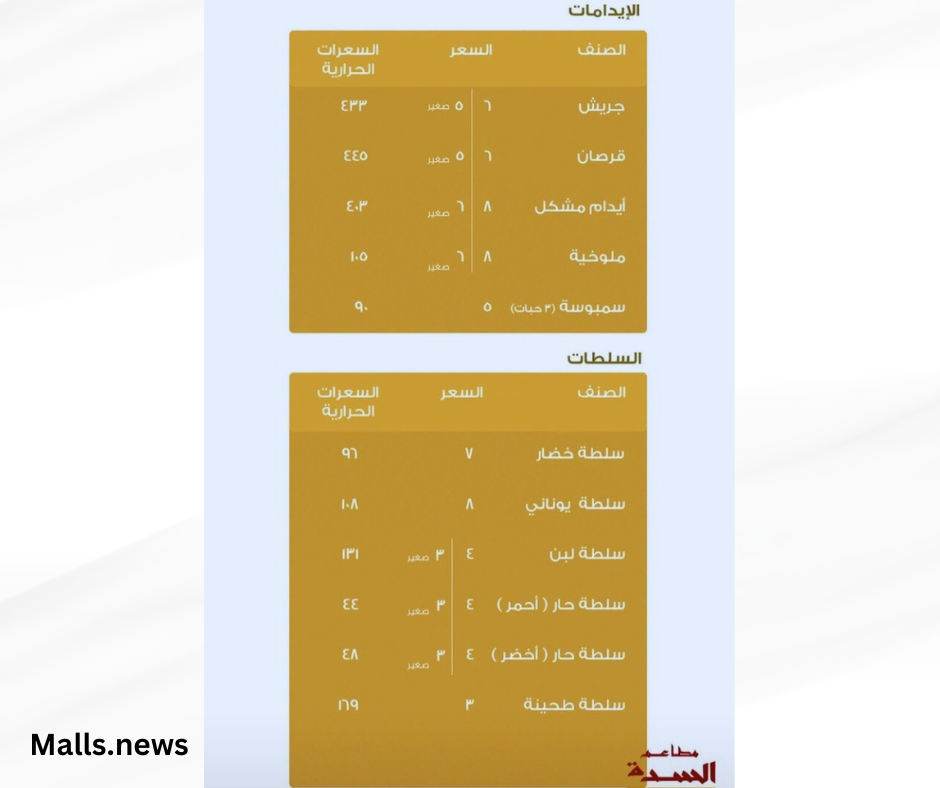 مونيو وأسعار مطعم السدة